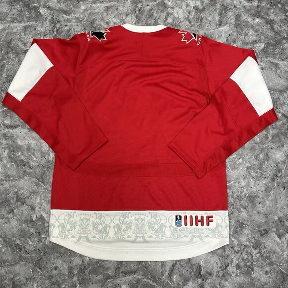 Team Canada 2011 World Juniors Alternate Nike Jersey M Red White - Picture 2 of 8